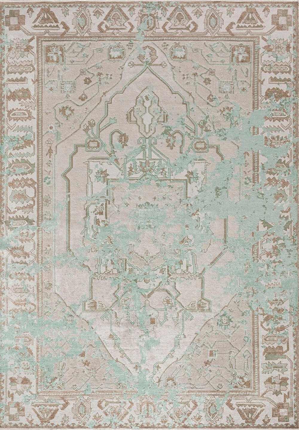 Emperor River Green - Stone Rug