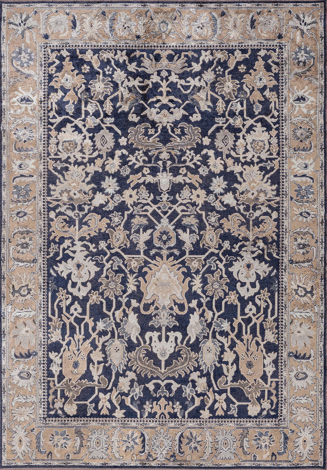 Grandeur Dark Beige - Dark Navy Rug