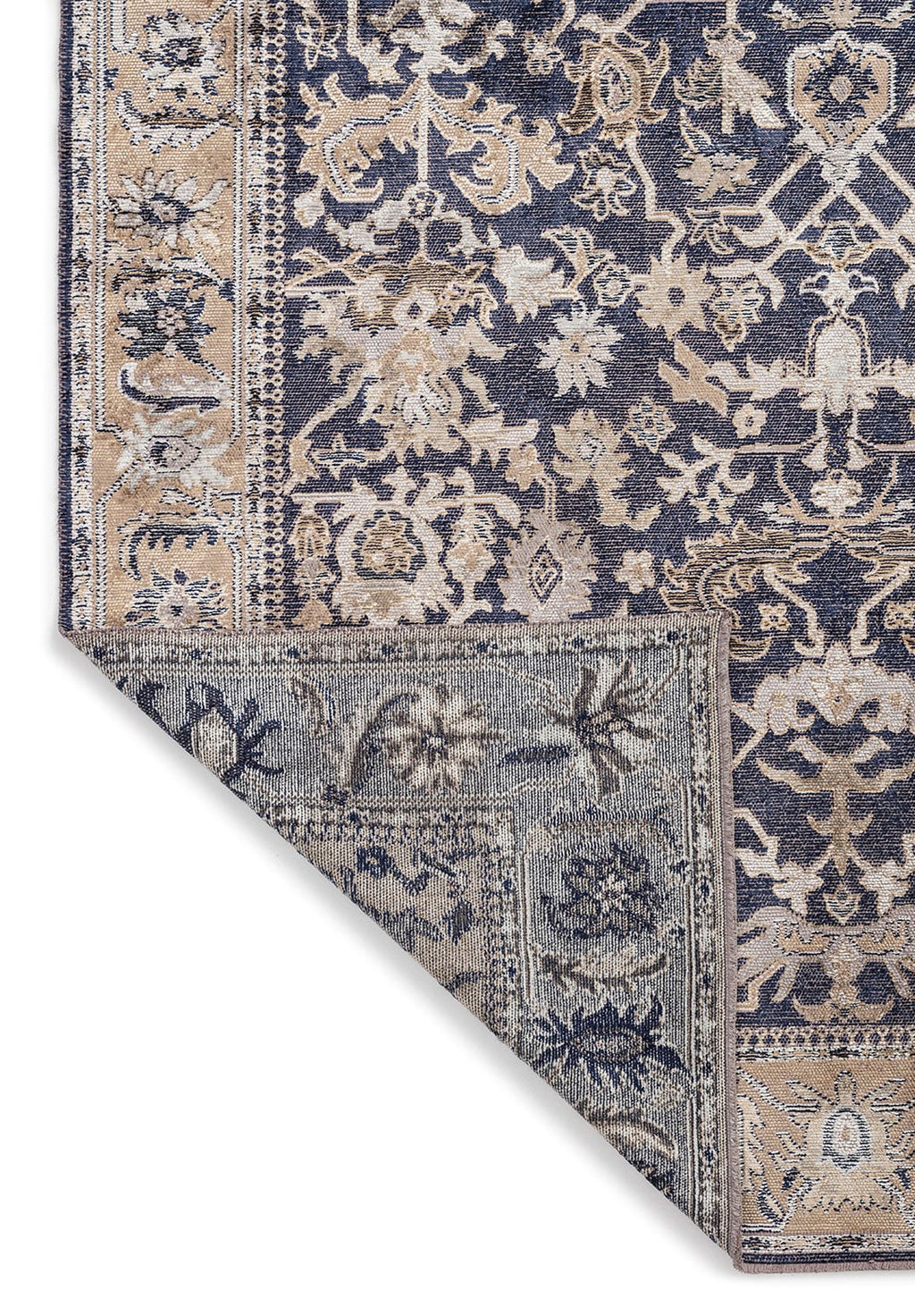 Grandeur Dark Beige - Dark Navy Rug