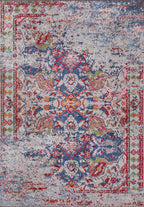 Bastille Light Grey - Navy Blue Rug