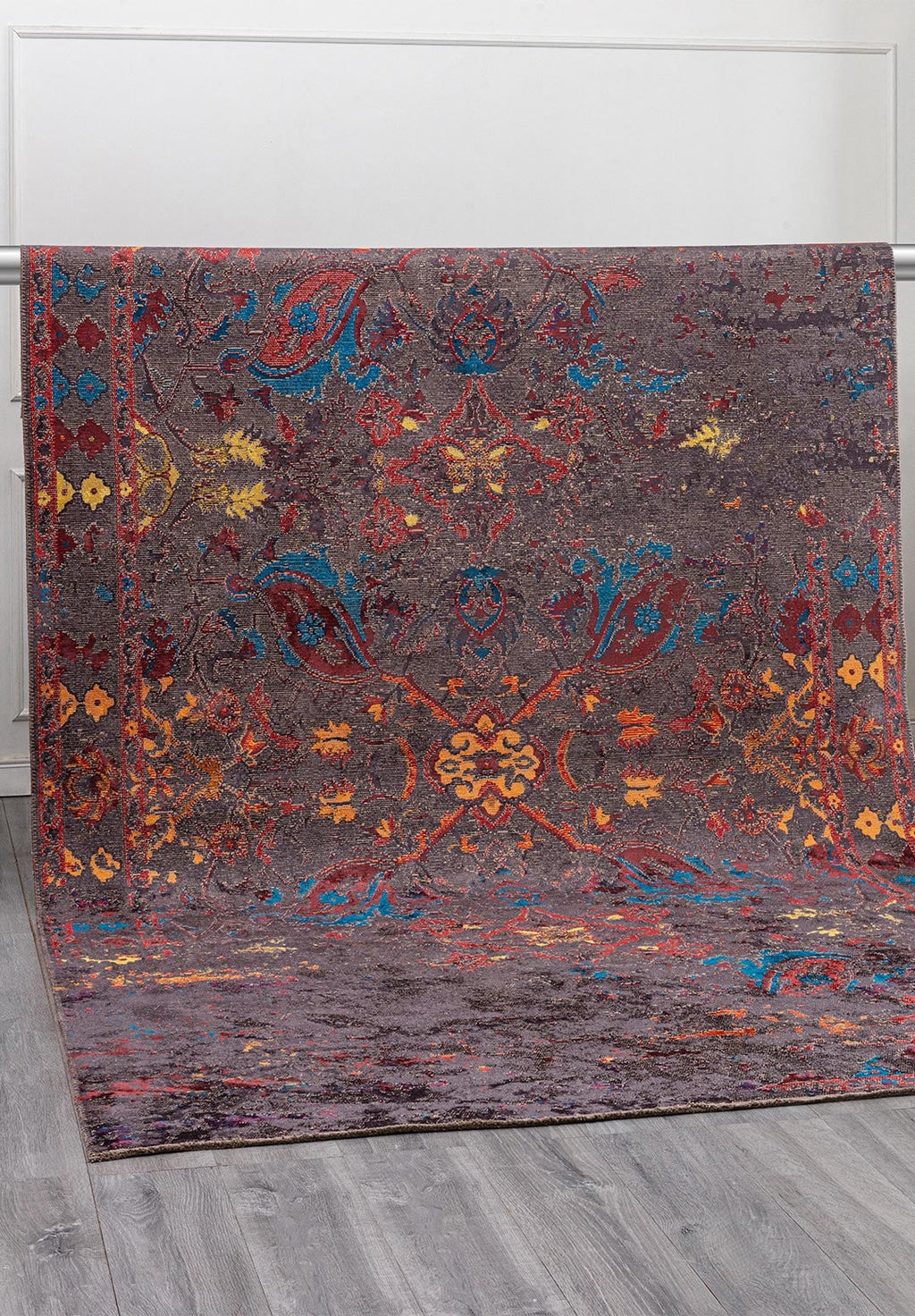 Bastille Charcoal - Red Rug