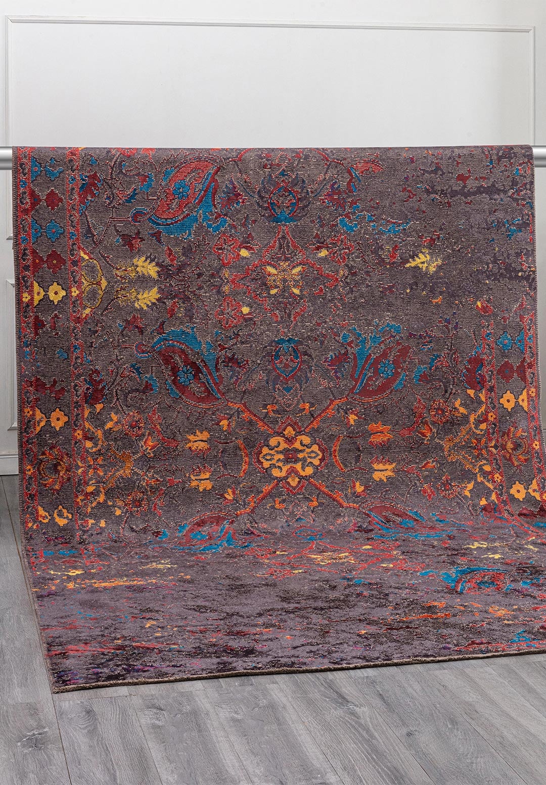 Bastille Charcoal - Red Rug