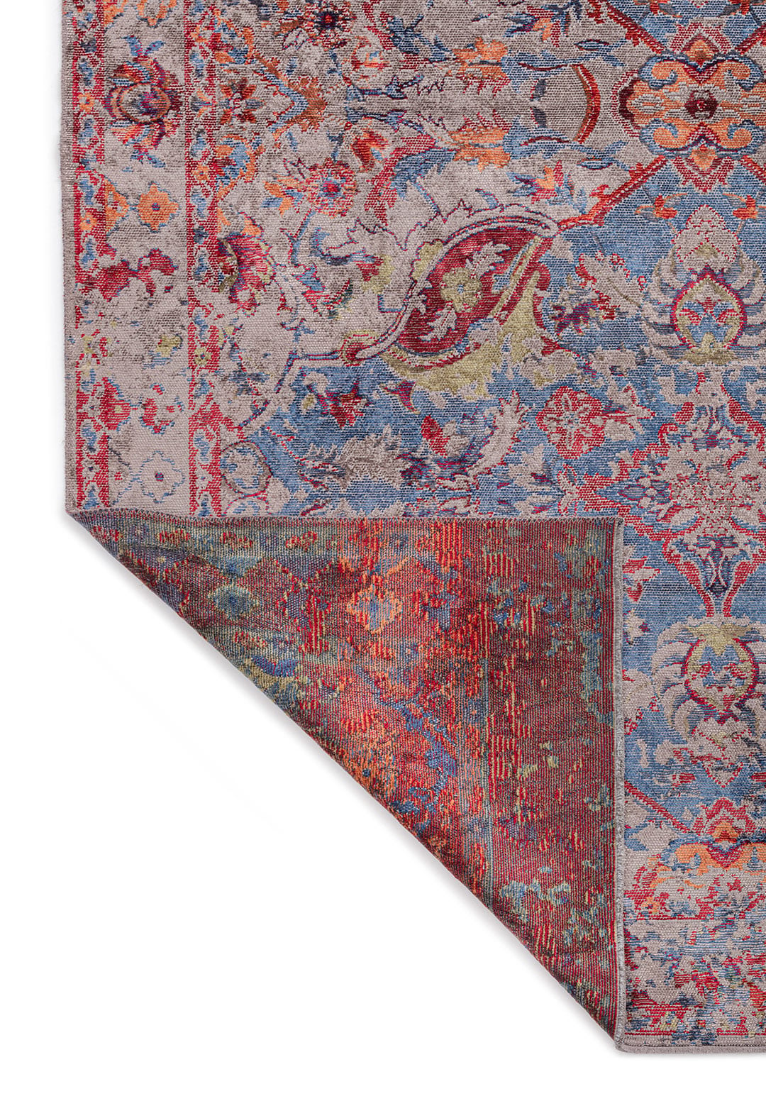 Bastille Dark Grey - Red Rug
