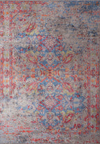 Bastille Dark Grey - Red Rug