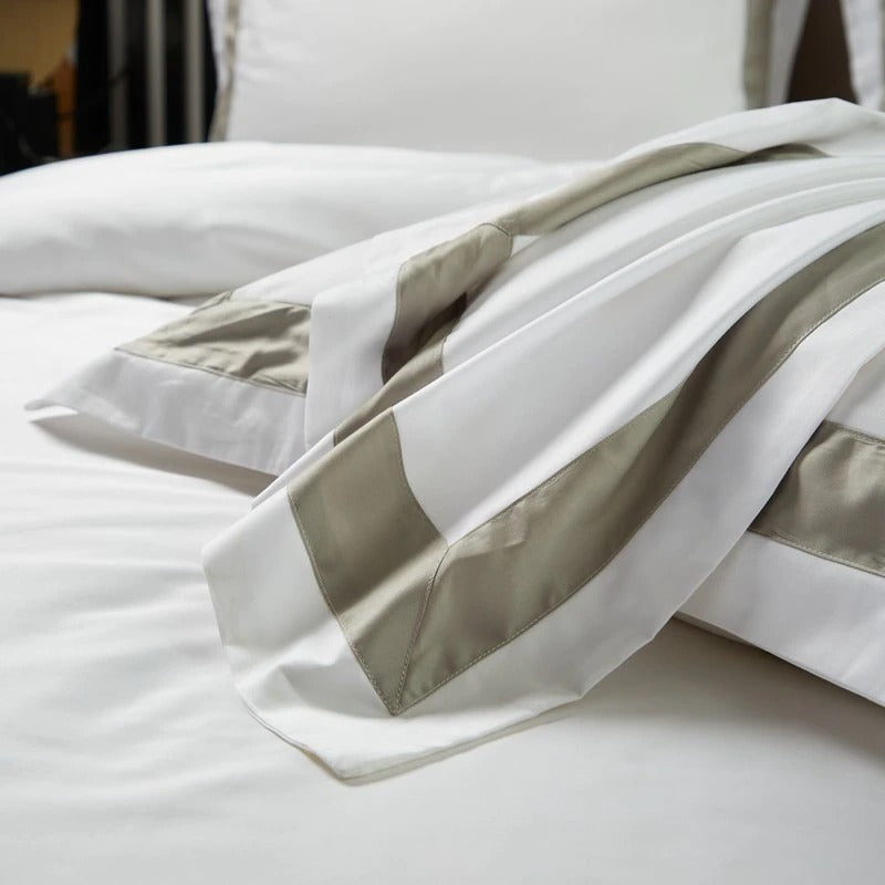 Vera Hotel Border Egyptian Cotton Bedding Set