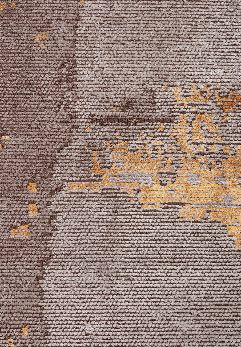 Lush Light Grey - Mustard Rug