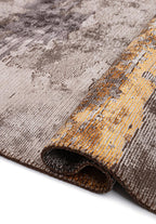 Lush Light Grey - Mustard Rug