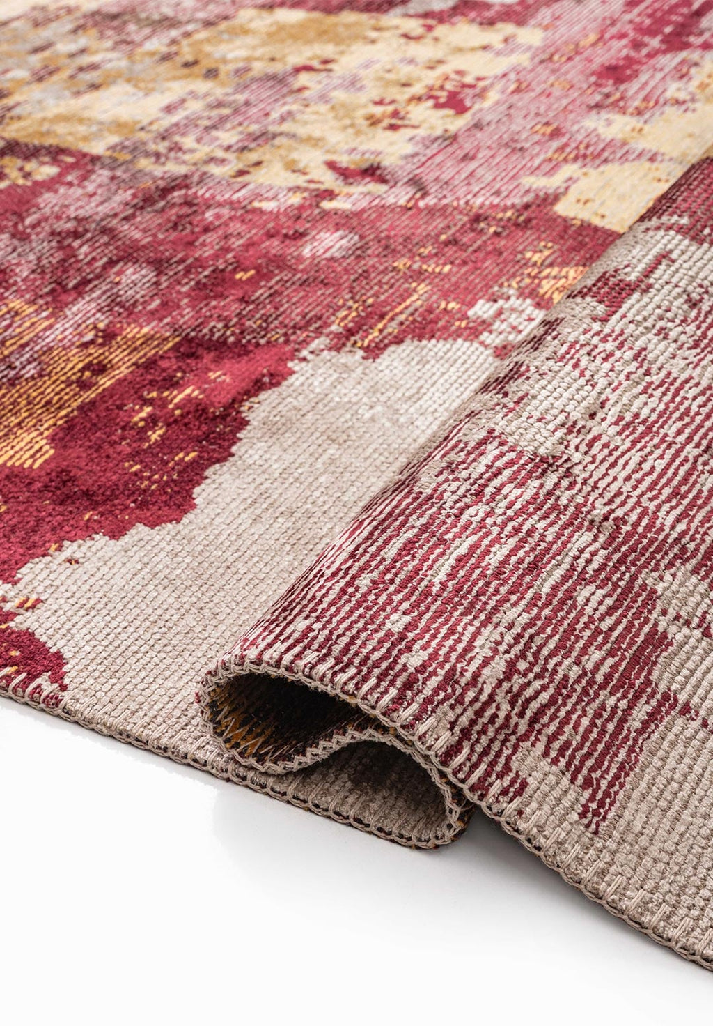 Lush Cherry - Gold Rug