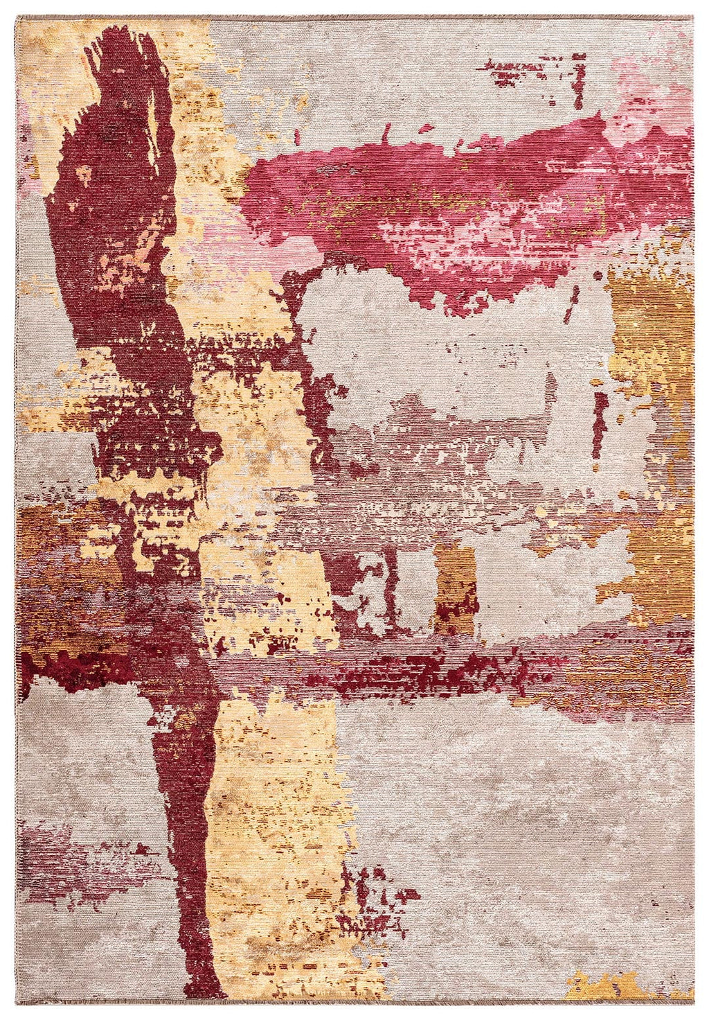 Lush Cherry - Gold Rug