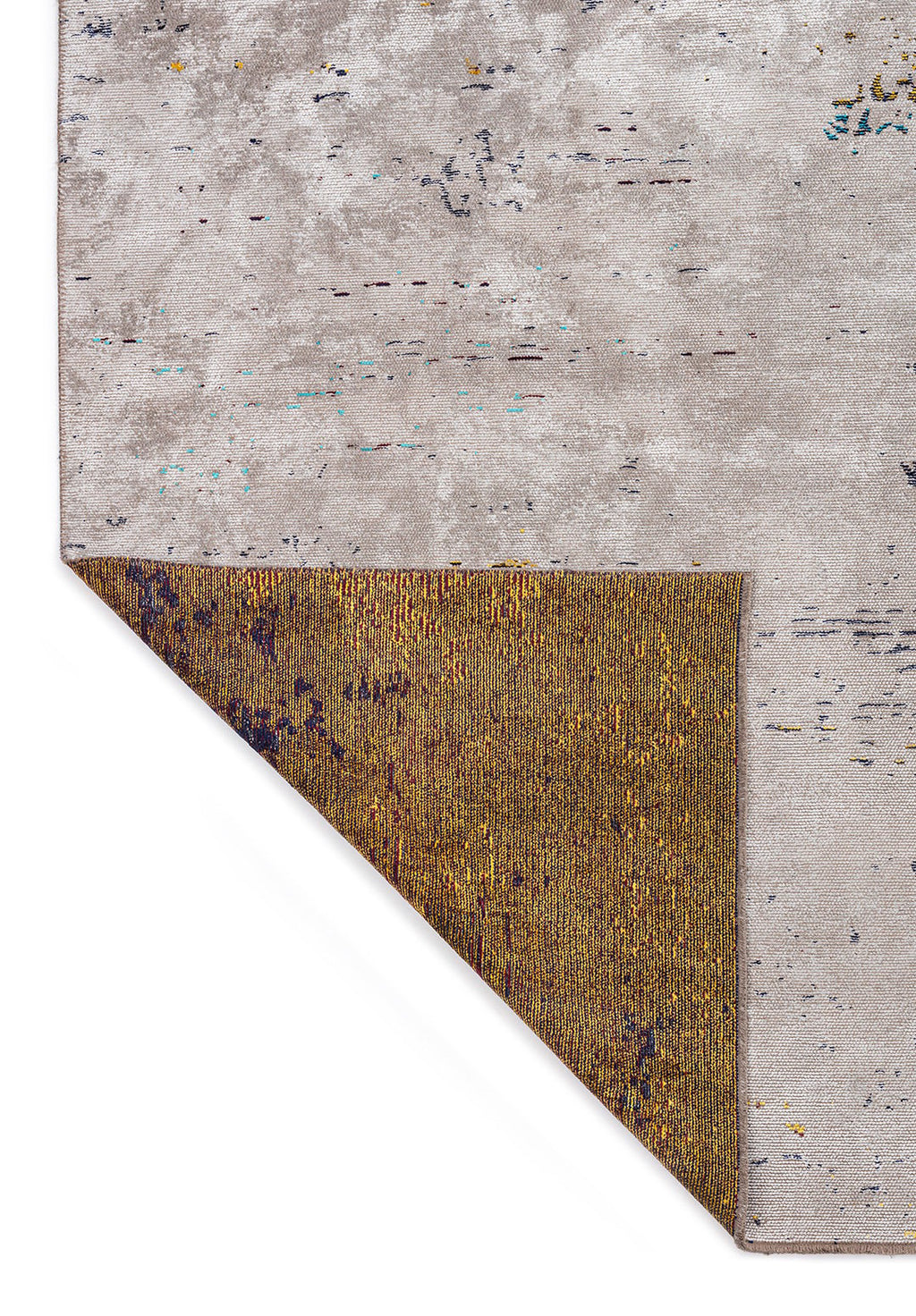 Frost Light Grey - Turquoise Rug