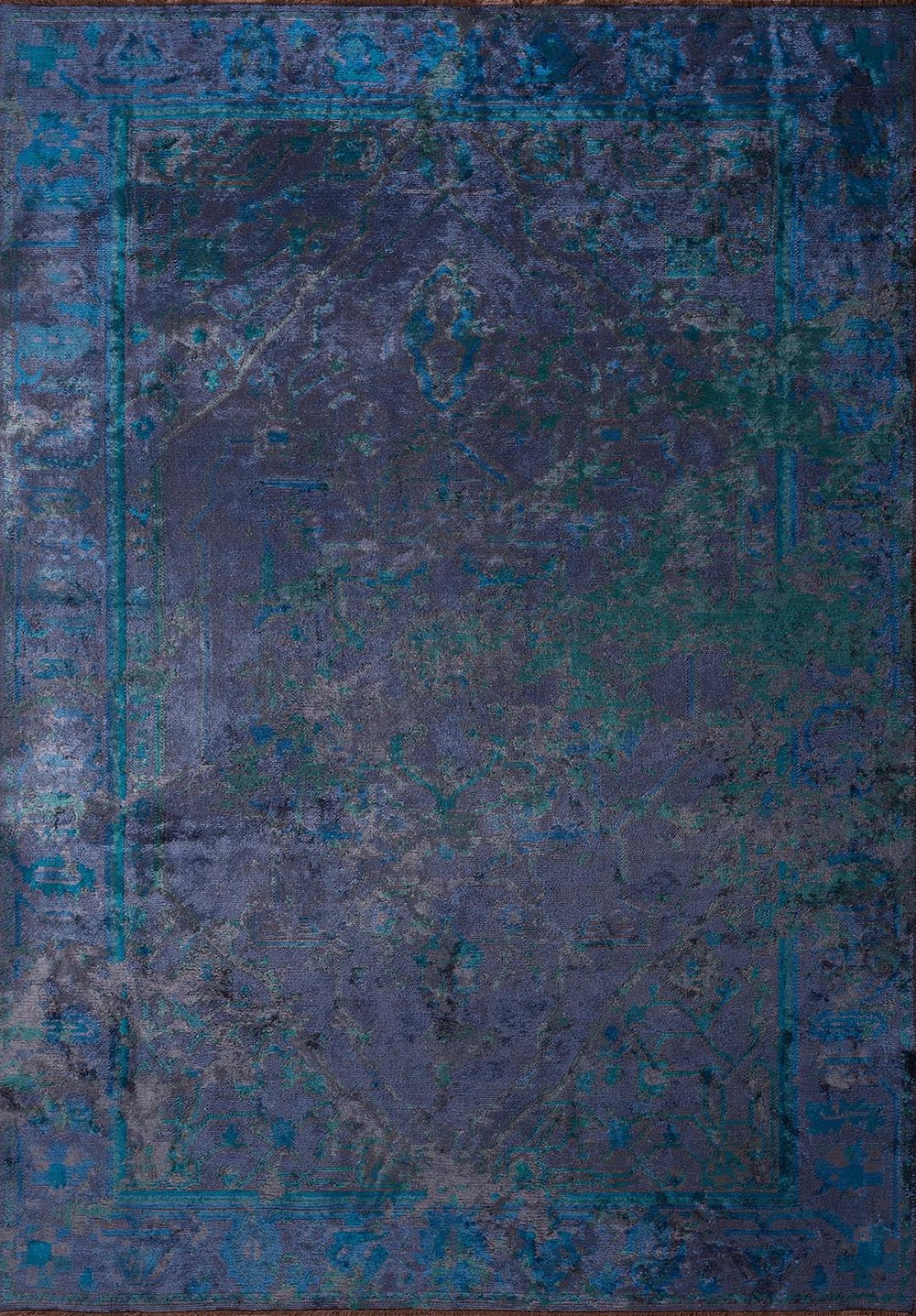 Emperor Charcoal - Dark Turquoise Rug