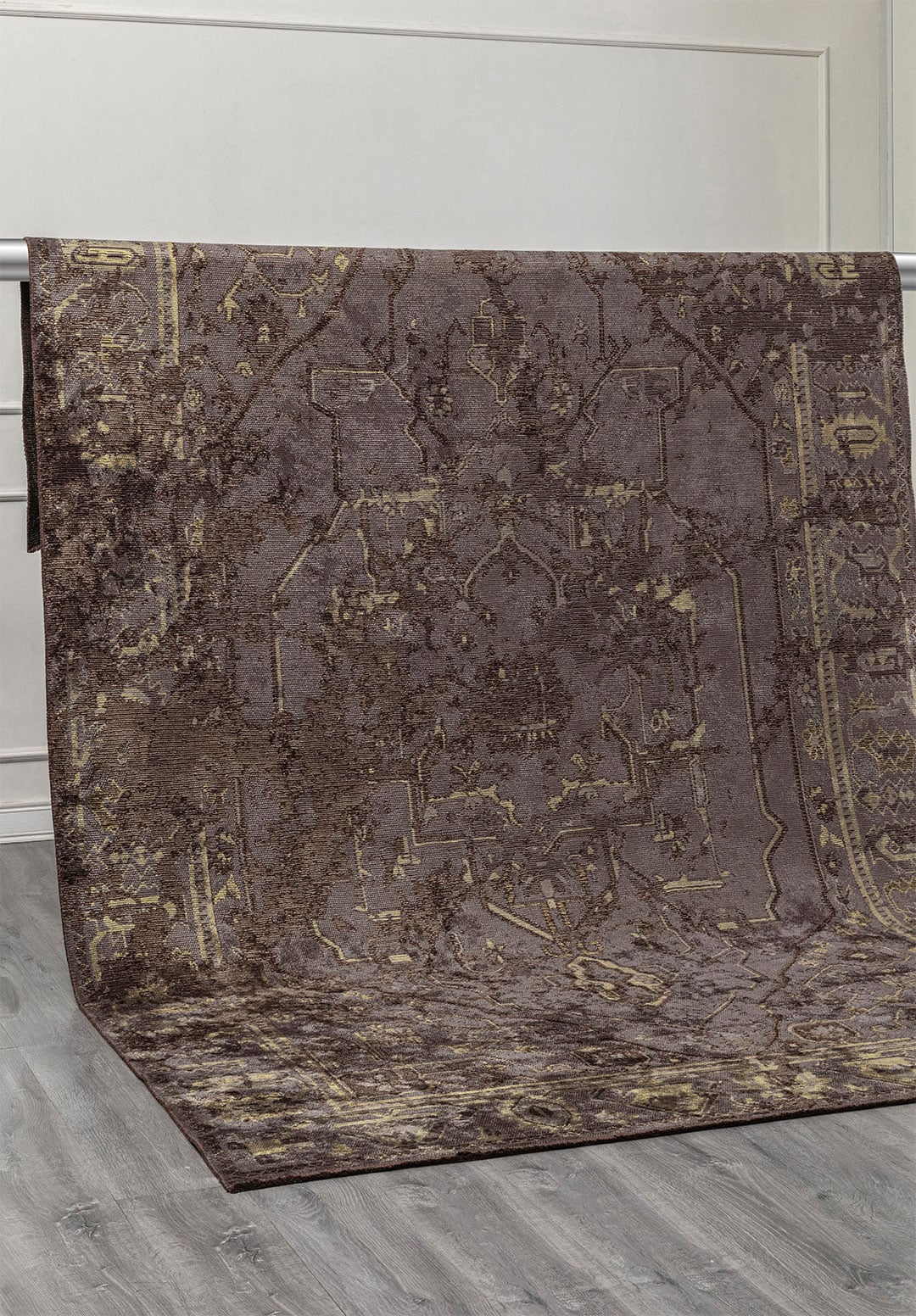 Emperor Dark Brown - Anthracite Rug