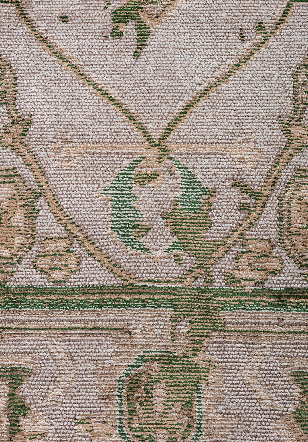 Emperor Forest Green - Light Cream Rug