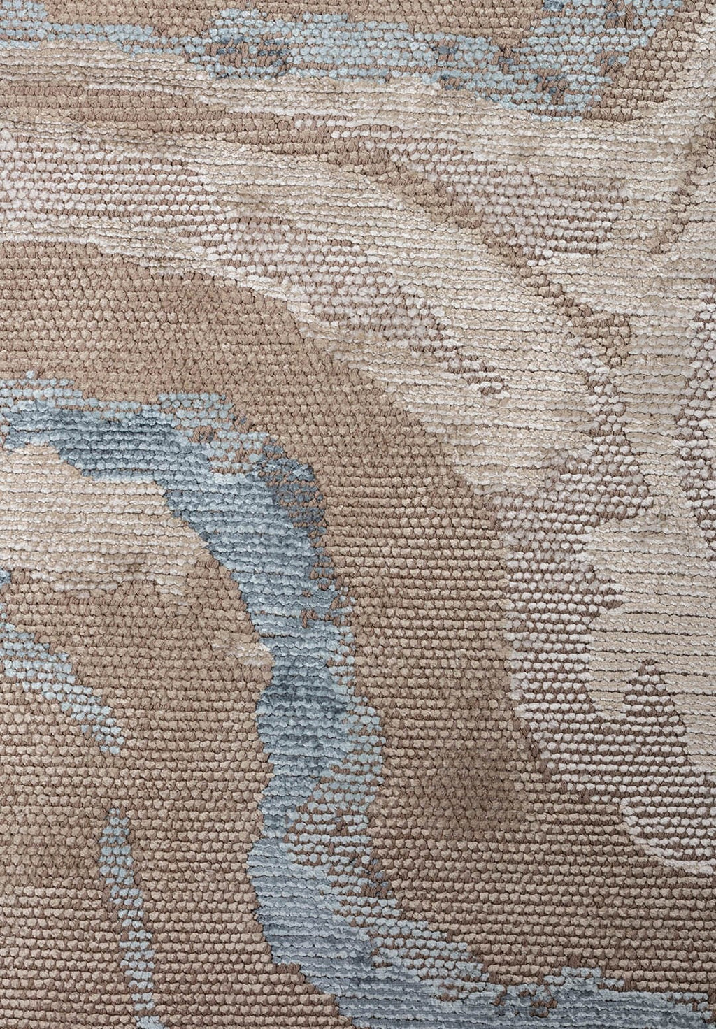 Strata Ice Blue - Beige Rug