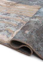 Smoke Blue - Beige Rug