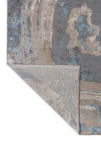 Smoke Blue - Beige Rug