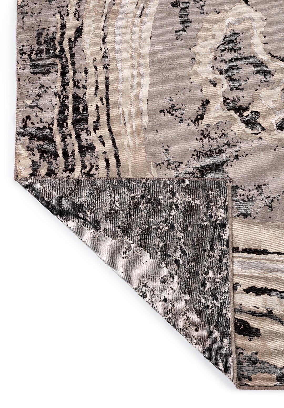 Smoke Grey - Beige Rug