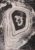 Smoke Black - Beige Rug