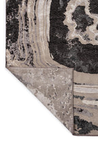 Smoke Black - Beige Rug