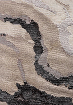 Smoke Black - Beige Rug