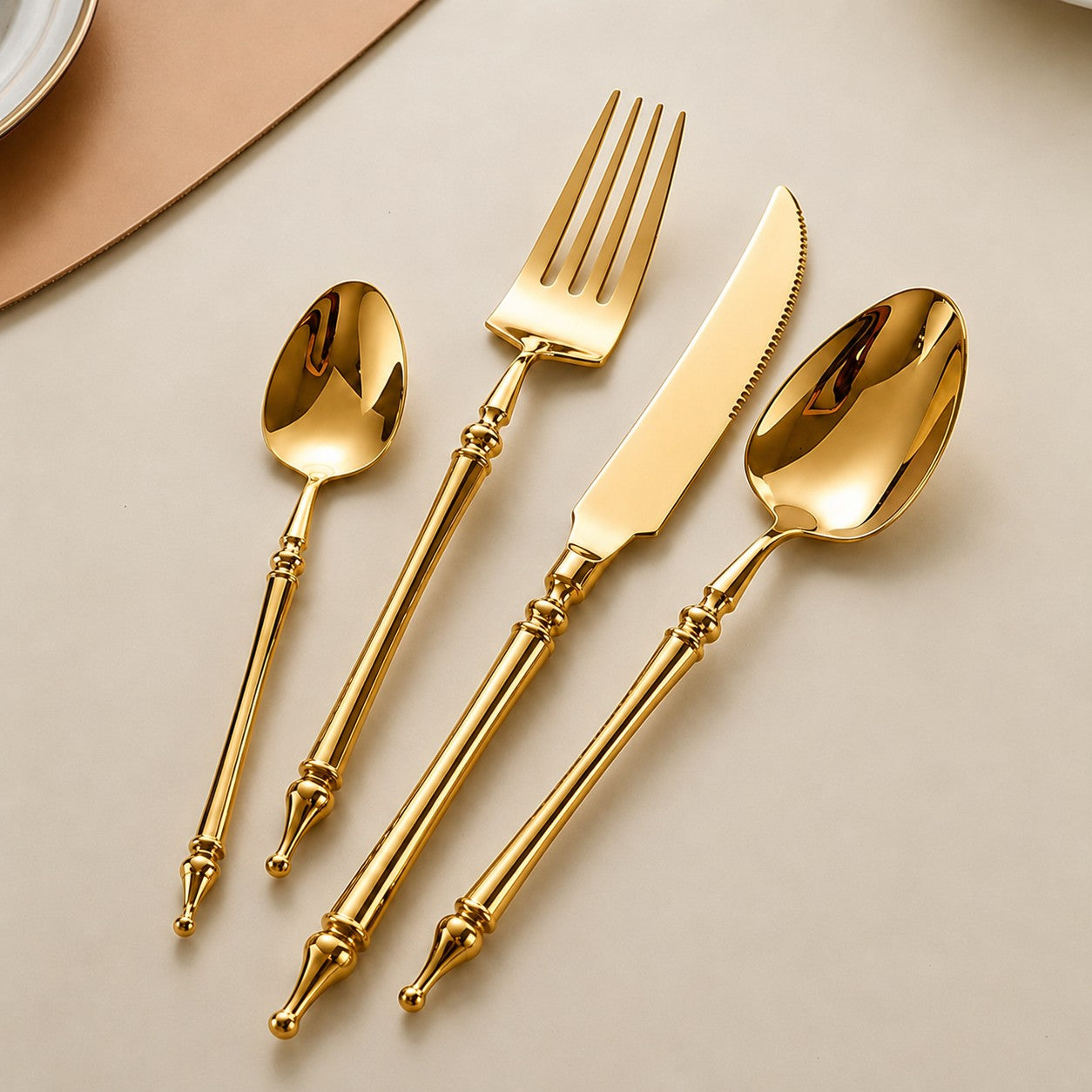 Xena Gold Stainless Steel Cutlery Set
