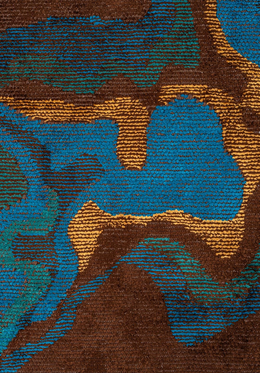 Isola Dark Brown - Cyan Rug