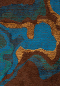 Isola Dark Brown - Cyan Rug