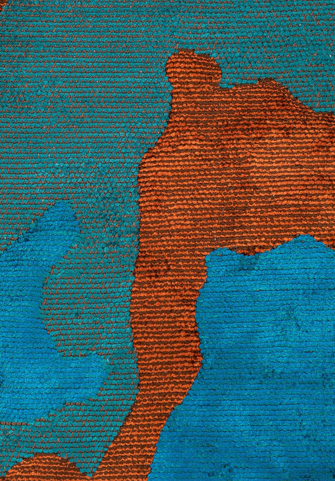 Isola Rust - Cyan Rug