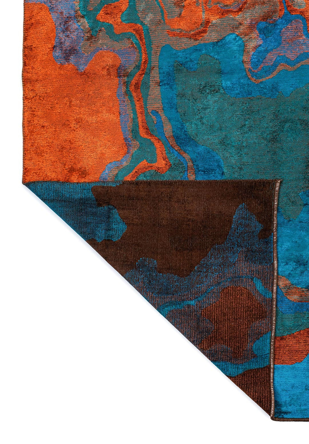 Isola Rust - Cyan Rug