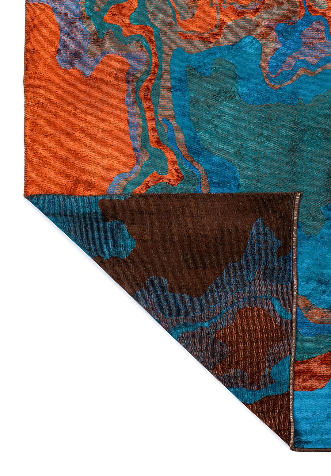 Isola Rust - Cyan Rug