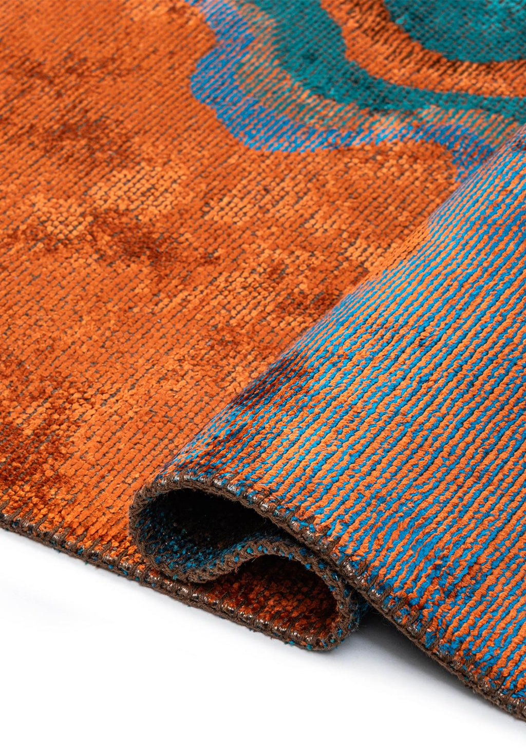 Isola Rust - Cyan Rug