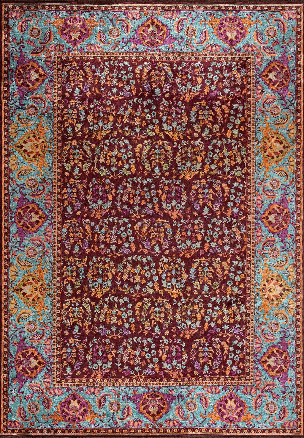 Vellora Cherry - Turquoise Rug