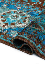 Vellora Dark Brown -Turquoise  Rug