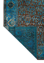 Vellora Dark Brown -Turquoise  Rug