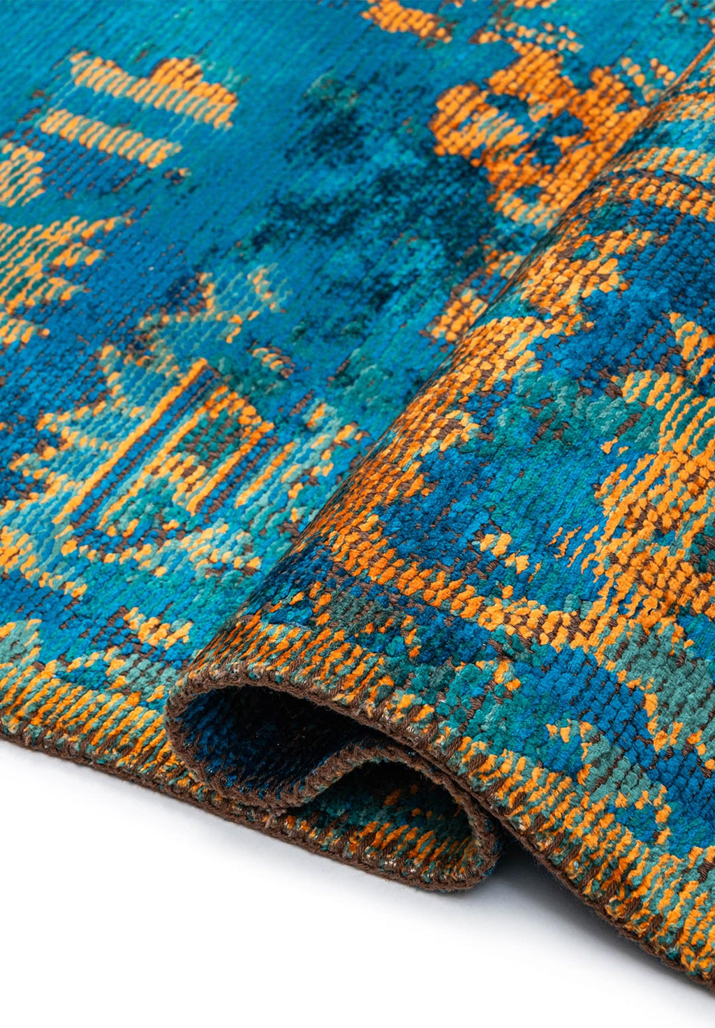 Emperor Orange - Dark Turquoise Rug