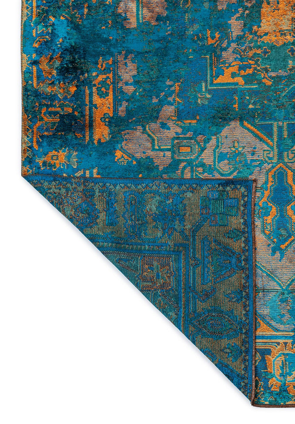 Emperor Orange - Dark Turquoise Rug