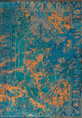 Emperor Orange - Dark Turquoise Rug
