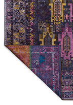 Folk Dark Navy - Purple Rug
