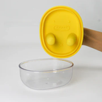 2-in-1 No-Mess Snack Box with Silicone Finger Lid - Snack Mate