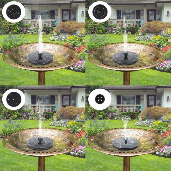 Solar-Powered Birdbath Fountain