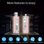 32~256GB Micro USB + 8 Pin + USB 3.0 4 in 1 Mobile Phone Computer U-Disk