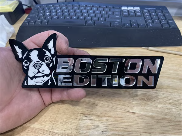 🎅2025 Christmas Hot Sale - Dog Car Badge Laser Cutting Car Emblem