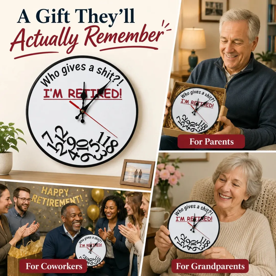 🔥Hot Sale 49% OFF🔥Retirement Humorous Quote Wall Clock