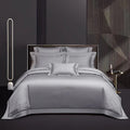 Hilla Grey Jacquard Egyptian Cotton Luxury Bedding Set