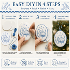 🧵Beginner-Friendly DIY Heirloom Oval Embroidery Ornament Kit Collection | Complete Kit with All Tools & Step-by-Step Guide Included 💕
