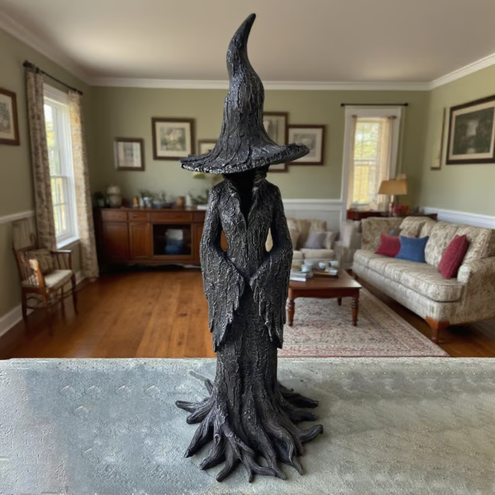 🧙‍♀️💫Hand-Painted Enchanting Witch Statue: The Guardian of Your Home (✨Same as in the video)