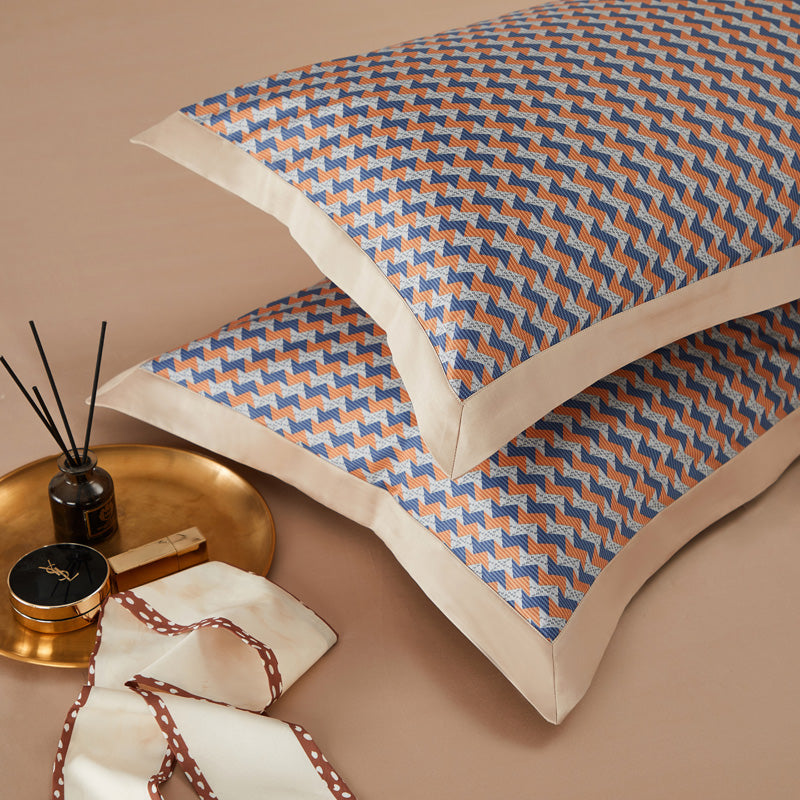 Marcella Chevron Printed Luxury Egyptian Cotton Bedding Set