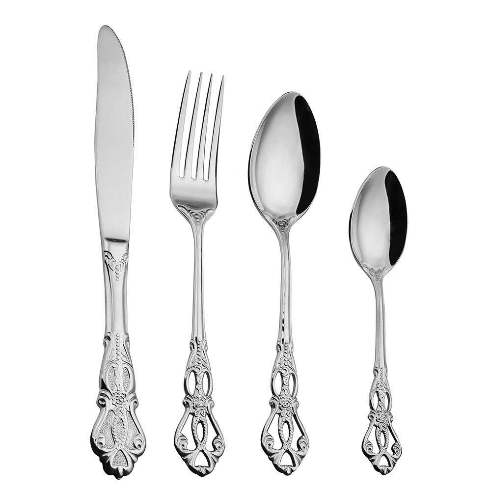 Dalia Silver Baroque Stainless Steel Cutlery Set
