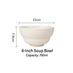Ivory Ribbed Ceramic Dinnerware Set