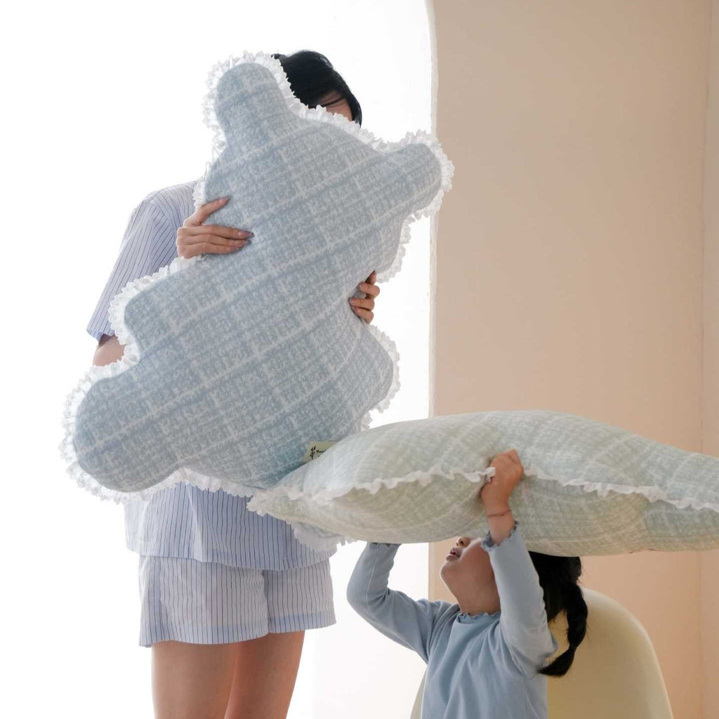 Plaid Teddy Cushion